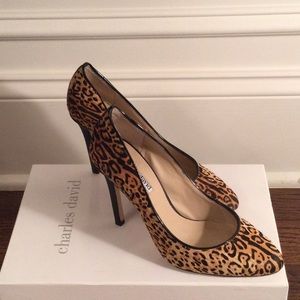 Charles David Leopard Pattern Heels | Alina